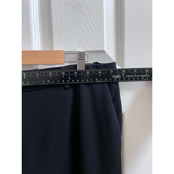 Theory Black Treeca 4 Modern Crepe Pants Size 12 Office Work Classic - Picture 7 of 12